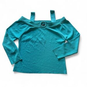 Lisa International Teal Long Sleeve Top